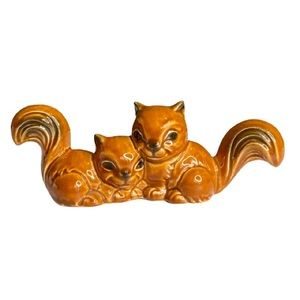 Goebel Mini Twin Squirrels Figurine 528 Brown Black